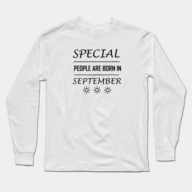 special people are born in September Long Sleeve T-Shirt by Souna's Store